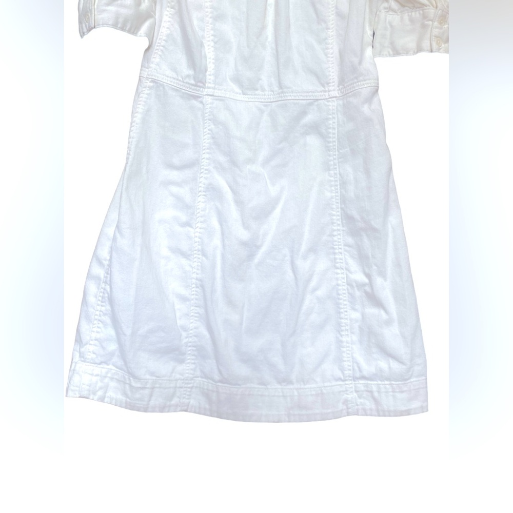 FRAME | White Denim Shirt Dress | Size Small - Picture 3 of 11